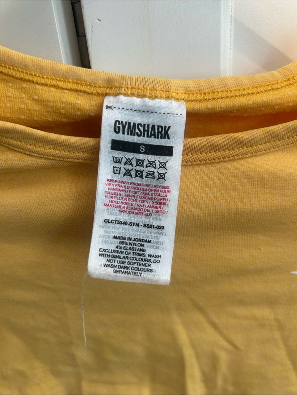 Gymshark Women's Yellow Crop Top